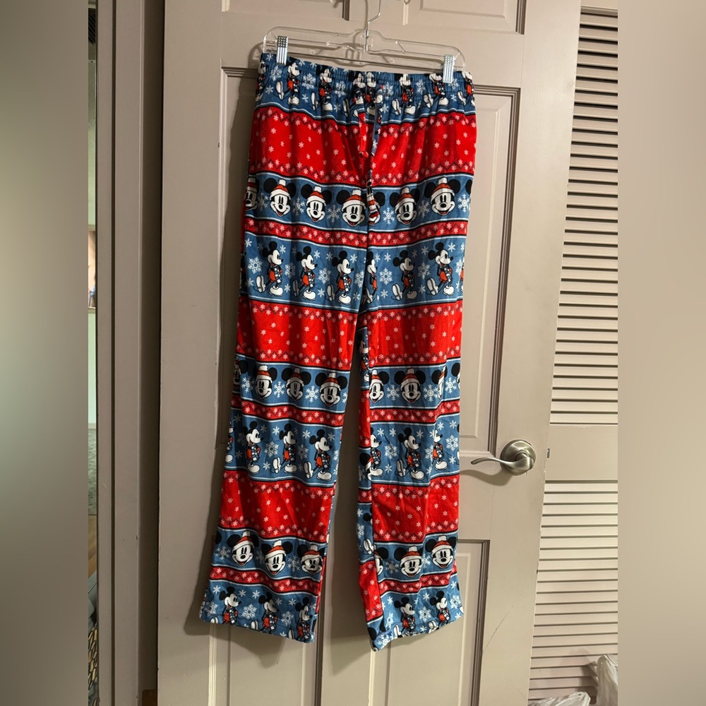 Disney Mickey Mouse Fleece Holiday Lounge Pants Size Medium